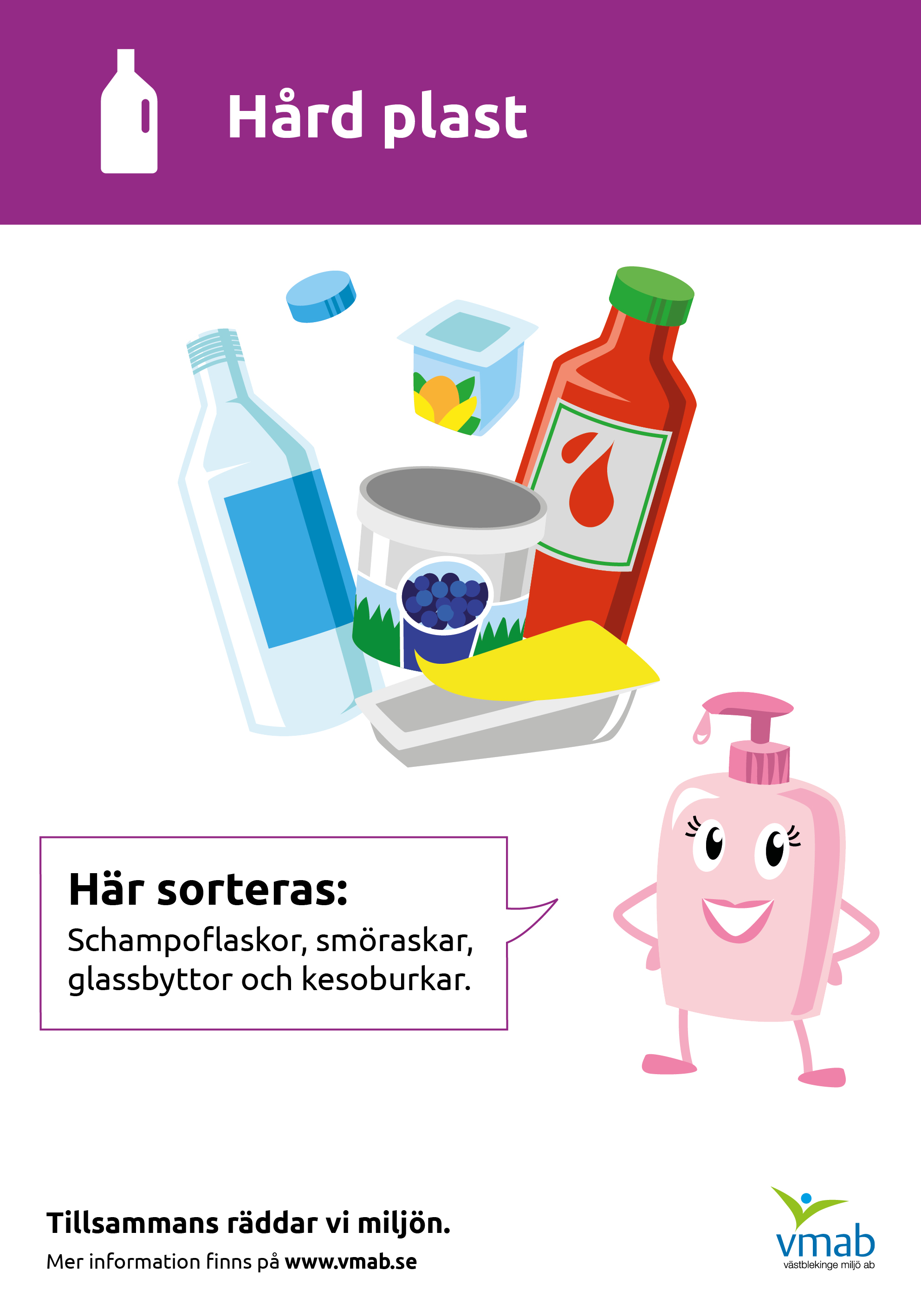 Skylt med hårdplast