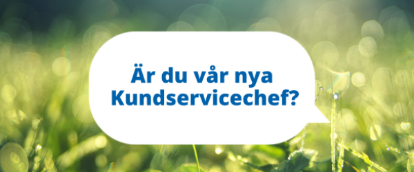 Ledig tjänst Kundcervicechef