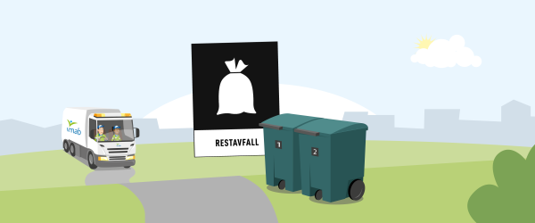 Restavfall fyrfackskärl