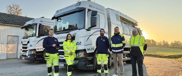 Slambilsoperatörer från VA Gruppen, VMAB och M2G