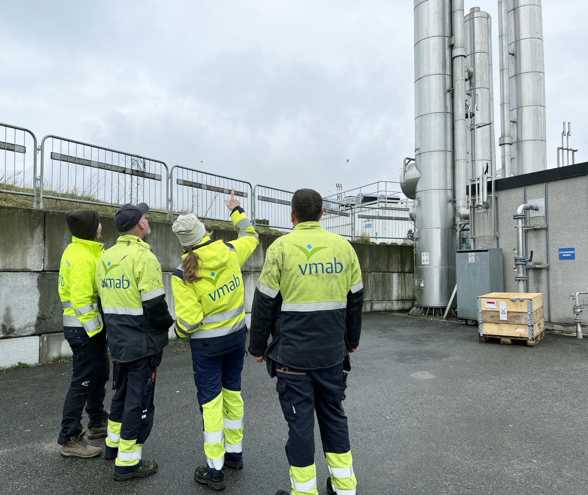 Biogasanläggning med människor